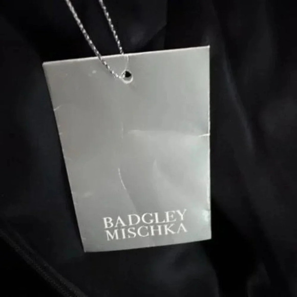 Badgley Mischka Black Velvet cocktail dress beaded size 10 NWT $595 - Picture 8 of 12